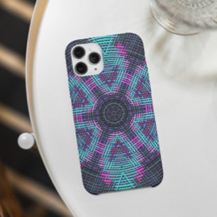 Funda Para iPhone 11 Tejer Mandala rosa azul y púrpura