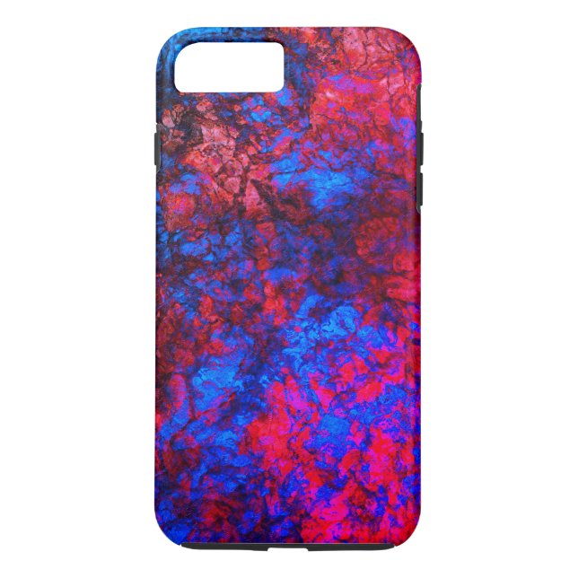 Funda De Case-Mate Para iPhone Tejido azul oscuro texturado granito de mármol ant (Reverso)