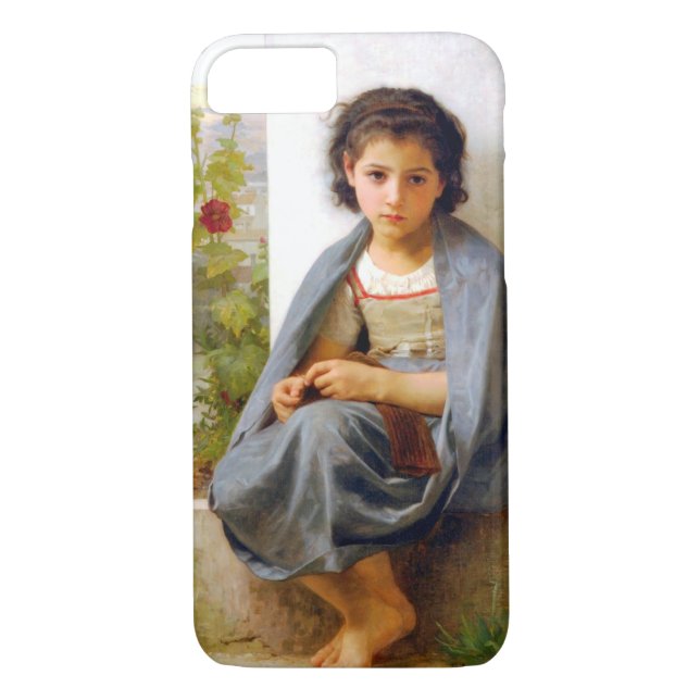 Funda De Case-Mate Para iPhone Tejido chica, Bouguereau (Reverso)
