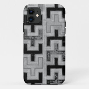 Funda Para iPhone 11 Tejido de paño negro africano con patrones geomé