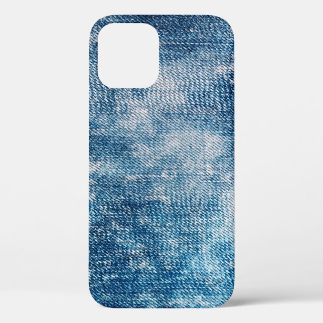Funda De Case-Mate Para iPhone Tejido de vaqueros azules (Reverso )