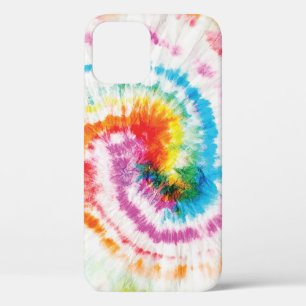 Funda Para iPhone 12 Tejido espiral, patrón de giro arco iris