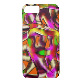Funda Para iPhone 8/7 Tejidos coloridos con rosado y tallado