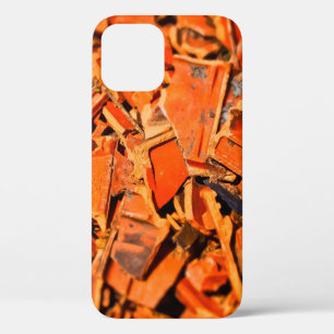 Funda Para iPhone 12 Tejidos de azulejos de ladrillo rojo paneles de te