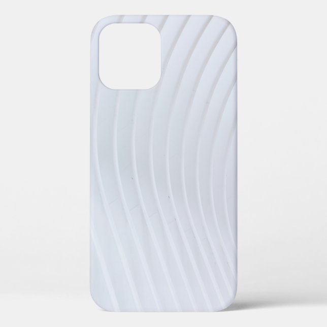 Funda De Case-Mate Para iPhone Tejidos de rayas blancas y grises (Reverso )