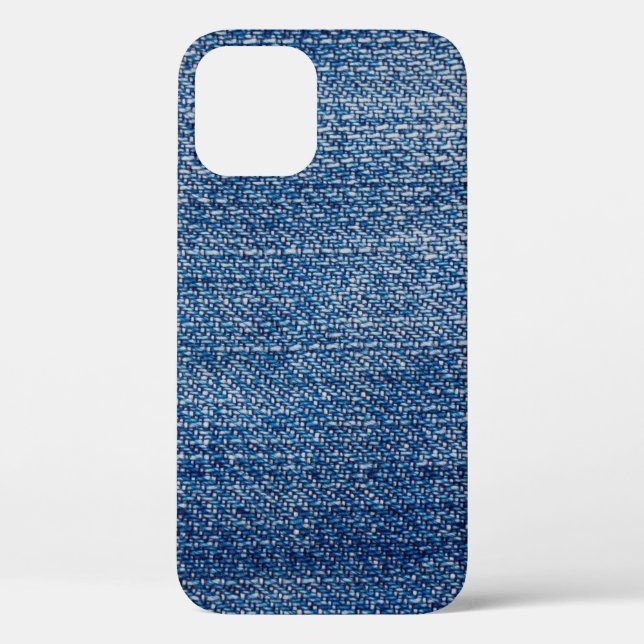 Funda De Case-Mate Para iPhone Tejidos jeans estructura de denim azul (Reverso )