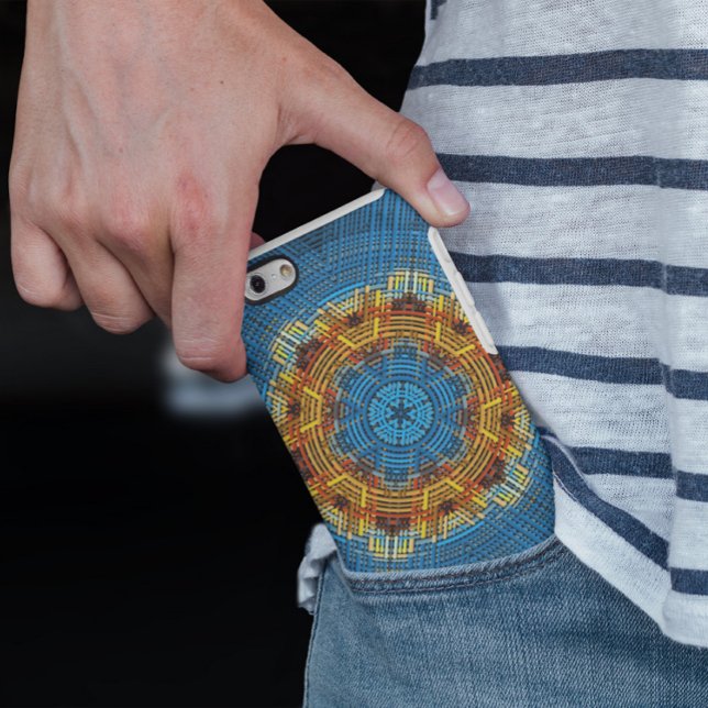 Funda De Case-Mate Para iPhone Tejidos Mandala amarillo azul y rojo (Subido por el creador)