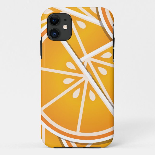 Funda De Case-Mate Para iPhone Tejidos naranjas Funky (Reverso)