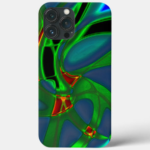 Funda Para iPhone 13 Pro Max Tejidos rojos de color verde pálido con un poco de