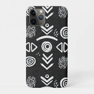 Funda Para iPhone 11 Pro Tela de barro audaz - Patrón negro y blanco