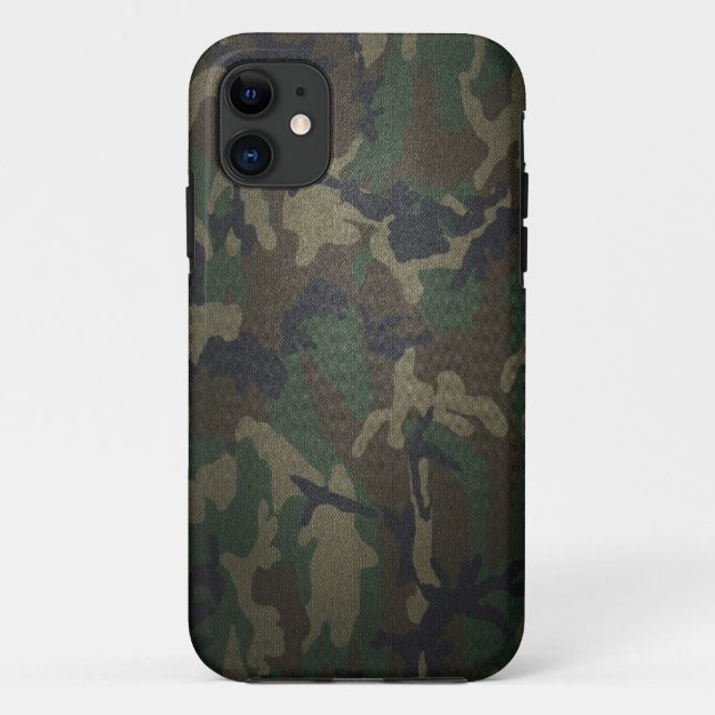 Funda De Case-Mate Para iPhone Tela de Camo del arbolado (Reverso)