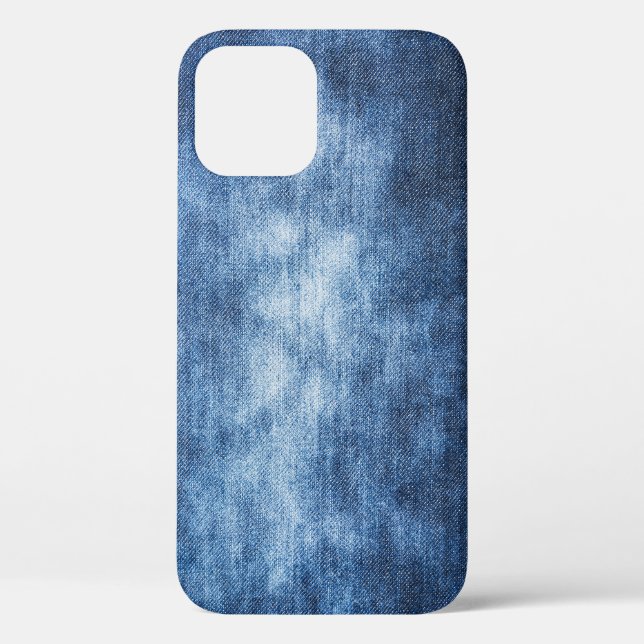 Funda De Case-Mate Para iPhone Tela de denim, fondo texturado. (Reverso )
