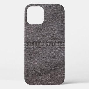 Funda Para iPhone 12 Tela de denim negro. Moda, texturas y backgroup
