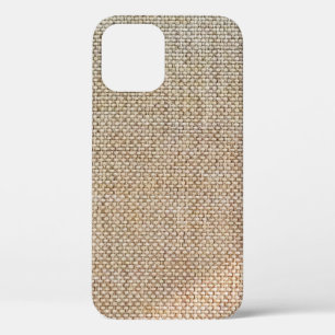 Funda Para iPhone 12 Tela de fondo marrón textil