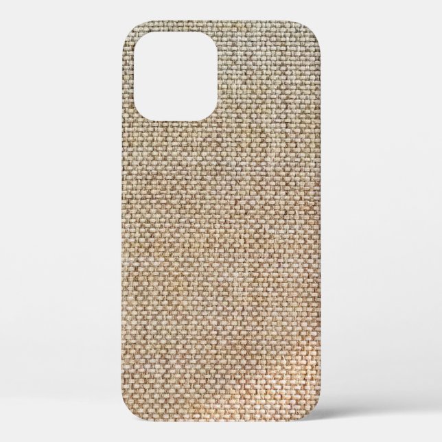 Funda De Case-Mate Para iPhone Tela de fondo marrón textil (Reverso )