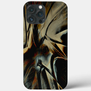 Funda Para iPhone 13 Pro Max Tela de satén oscuro crachada de tela virtual rubo