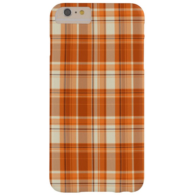 Funda De Case-Mate Para iPhone Tela escocesa anaranjada (Reverso)