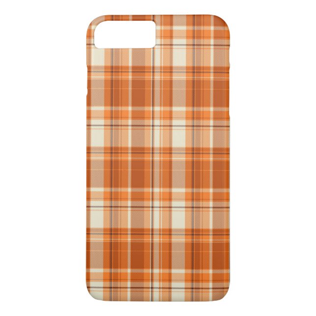 Funda De Case-Mate Para iPhone Tela escocesa anaranjada (Reverso)