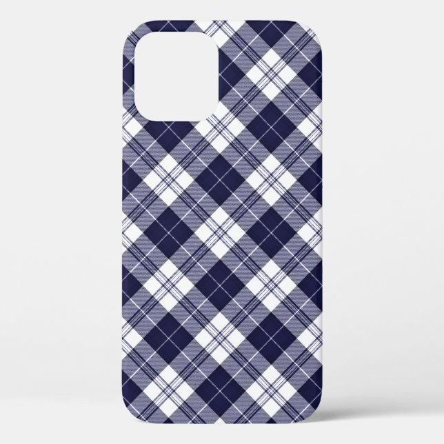 Funda De Case-Mate Para iPhone Tela escocesa azul V2 (Reverso )