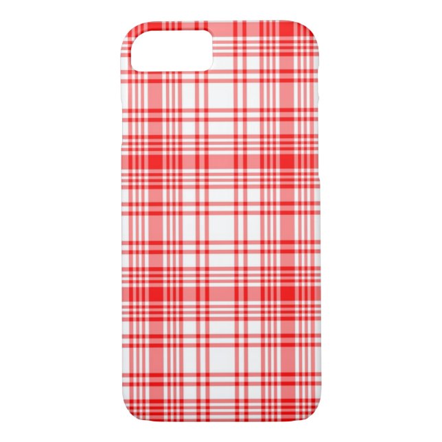 Funda De Case-Mate Para iPhone Tela escocesa roja (Reverso)