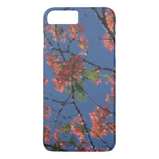 Funda Para iPhone 8 Plus/7 Plus Tela floral, azul