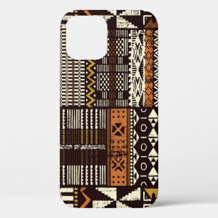 Funda Para iPhone 12 tela tribal africana, vintage abstracto.