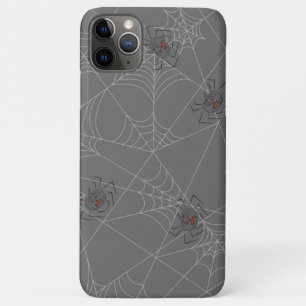 Funda Para iPhone 11 Pro Max telaraña y calabazas de Halloween