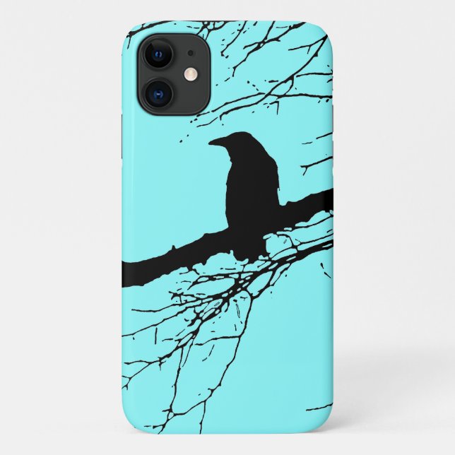 Funda De Case-Mate Para iPhone Teléfono Cuervo (Reverso)