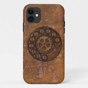 Funda Para iPhone 11 Teléfono de dial rotatorio de Steampunk