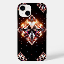Funda Para iPhone 14 De Case-Mate Teléfono de patrón de diamante con emisión de luz