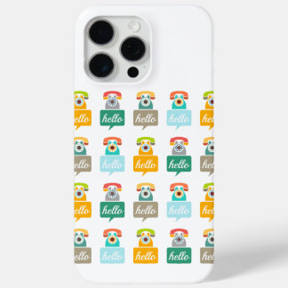 Funda Para iPhone 15 Pro Max Teléfono Mint Naranja Aqua Tan Retro Hola