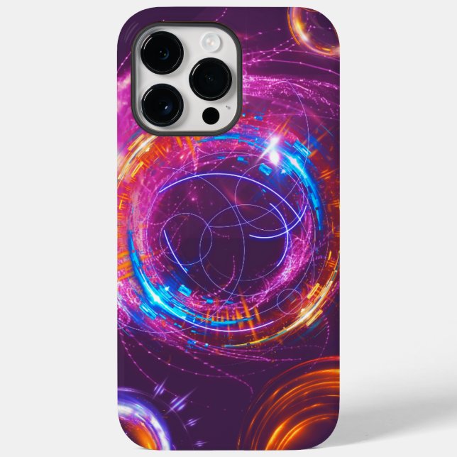 Funda De Case-Mate Para iPhone Teléfono móvil de Galaxia violenta y brillante púr (Reverso )