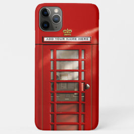 Funda Para iPhone 11 Pro Max Teléfono rojo británico personalizado