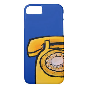 Funda Para iPhone 8/7 Teléfono rotatorio amarillo