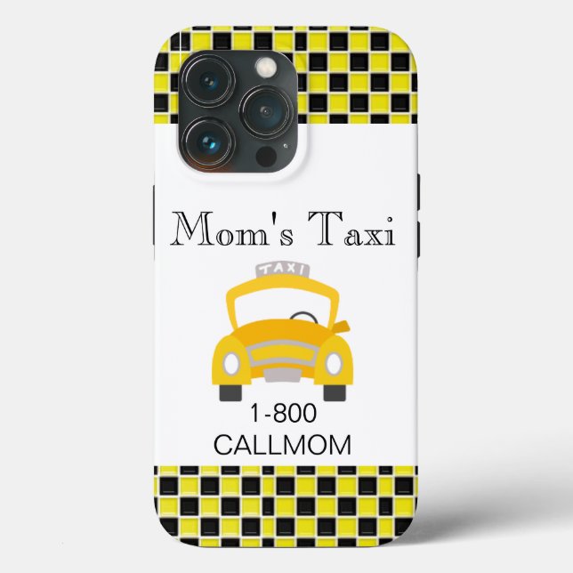 FUNDA DE Case-Mate PARA iPhone TELÉFONO TAXIS DE MAMÁ (Reverso )