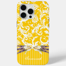 Funda Para iPhone 15 Pro Max Teléfono Yellow Faux Rhinstone personalizado Damas