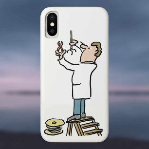 Funda Para iPhone X Tema de electricista Dibujo animado