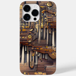 FUNDA PARA iPhone 14 PRO MAX DE Case-Mate TEMA DE ESTEAMPUNK MUSICAL BROWN