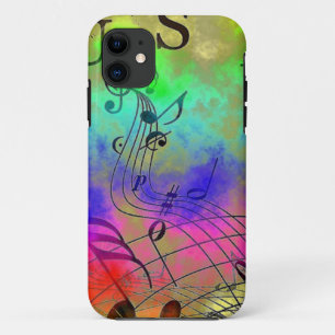 Funda Para iPhone 11 Tema de la música del vector