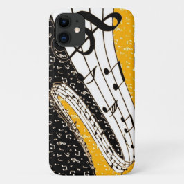 Funda Para iPhone 11 tema de música dorada