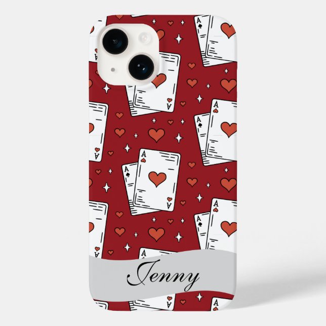 Funda De Case-Mate Para iPhone Tema de Póquer Único (Reverso )