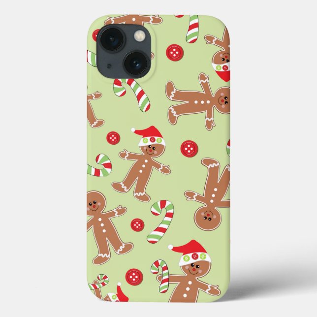 Funda De Case-Mate Para iPhone Tema del canto de los Navidades festivos del hombr (Reverso)