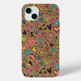 Funda Para iPhone 15 Mini Tema del corazón