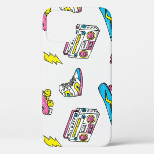Funda Para iPhone 12 Tema del patinaje radial de las zapatillas Vintage