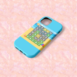 Funda Para iPhone 13 Tema del rompecabezas de palabras vacacionales en