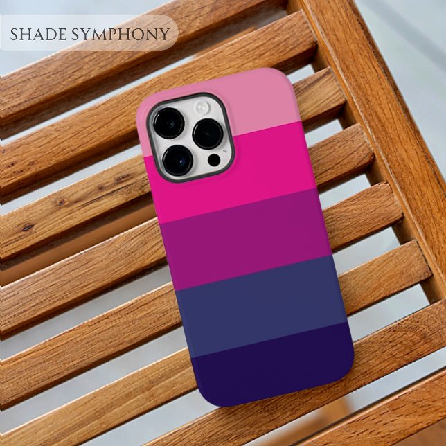 Funda De Case-Mate Para iPhone Tema estético de bloque de color de paleta púrpura (Aesthetic Purple Palette Stripe Color Block theme Case-Mate iPhone Case)