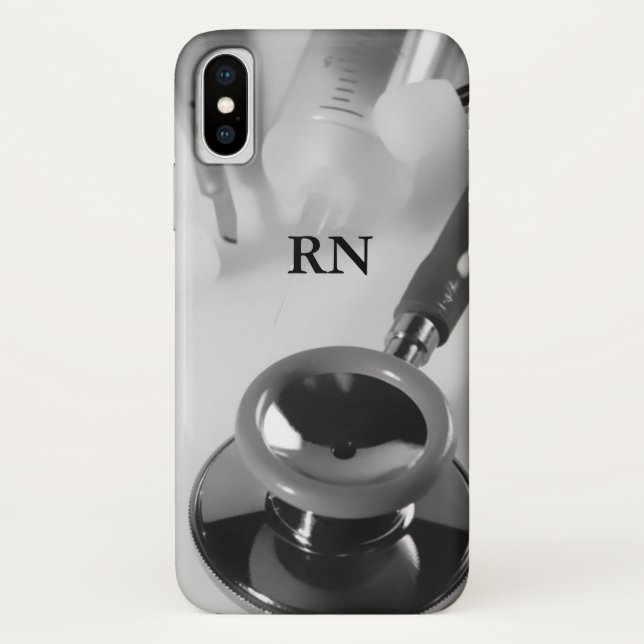 Funda De Case-Mate Para iPhone Tema médico moderno RN (Reverso)