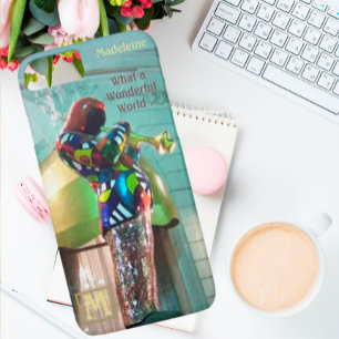 Funda Para iPhone 8/7 Tema musical Louis Armstrong Nombre de trompeta in