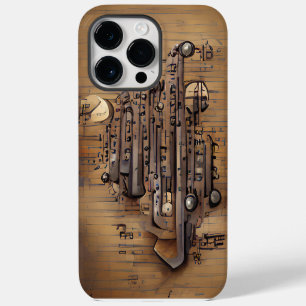 FUNDA PARA iPhone 14 PRO MAX DE Case-Mate TEMA MUSICAL STEAMPUNK MARRÓN