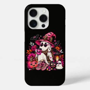 Funda Para iPhone 15 Pro Temporada espeluznante fantasma lindo en sombrero